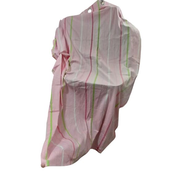 CIRCO! FAB 100% WOVEN COTTON PINK, GREEN, LAVENDER, WHITE FULL LENGTH 4 DRAPES! - Picture 8 of 11